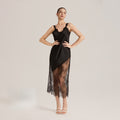 Rinova Women’s Satin Lace Slip Dress Long Nightgown Sleepwear