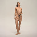 Rinova Women’s Satin Camisole Pajama Set Lightweight Sleeveless Shorts Sleepwear